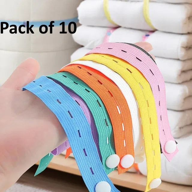 Classified Storage Sorting Bundling Elastic Bands (Pack of 10) | Multi-Purpose Rubber Bands for Office, Home, School, Document, Money & Packaging Organization