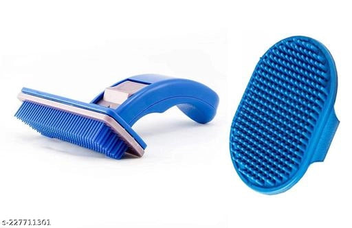 Self Cleaning Slicker Brush for Pet (Multicolor)Self Cleaning Slicker Brush for Pet | Easy Hair Removal Grooming Brush for Dogs & Cats (Multicolor)