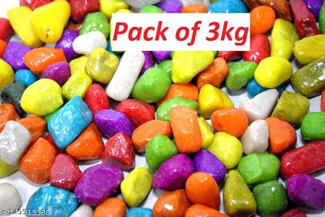 Decoration Pebbles Stones (Multicolor, 3000 g)