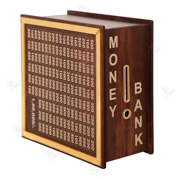 Wooden Piggy Bank.Durable wooden piggy bank for saving coins and cash. Ideal for kids learning savings habits and adults for home décor and gifting.
