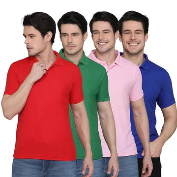 Cotton Polo T-Shirt (Pack of 4)