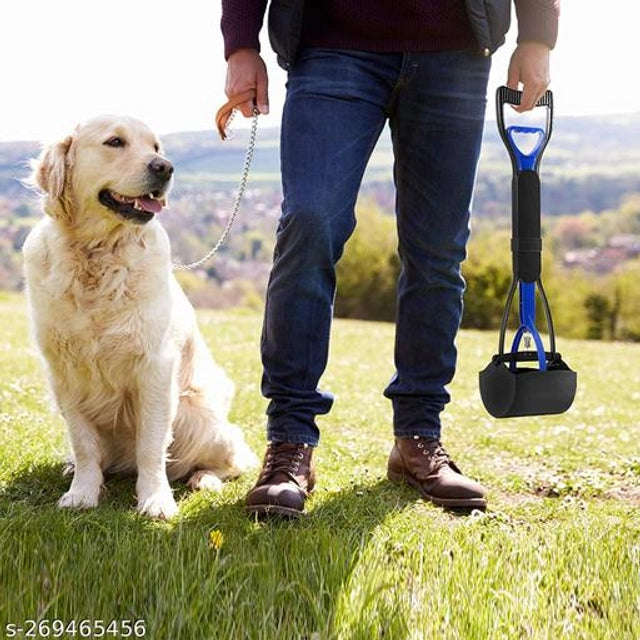 Portable Pet Pooper Scooper with Long Handle - High Strength Dog Waste Picker, Sanitary Jaw Clamp for Grass & Soil, Easy to Use Potty Cleaning Tool for Dogs & Cats (Multicolor)