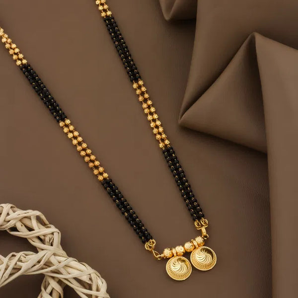 Vatti Mangalsutra Gold With Black Moti Bead