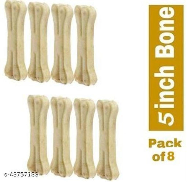 Rawhide Bone Treat (Pack of 8)Rawhide Bone Treat for Dogs (Pack of 8) | Long-Lasting Chew for Dental Care & Training