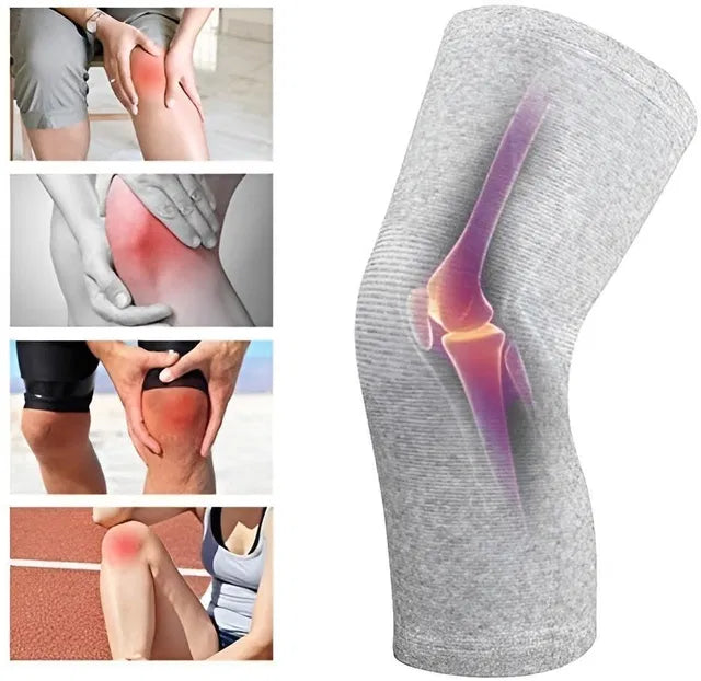 Unisex Bamboo Charcoal Elastic Warm Knee Sleeves.Unisex Bamboo Charcoal Knee Sleeves – Elastic Warm Knee Support