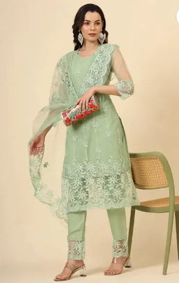 Kurta With Dupatta And Bottomwear