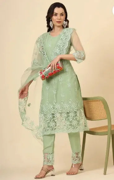 Kurta With Dupatta And Bottomwear