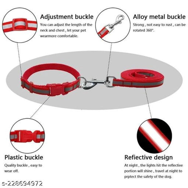 Neck Collar Belt for Pet (Multicolor, L)Neck Collar Belt For Dogs & Cats (Multicolor, L) | Adjustable Durable Pet Neck Collar