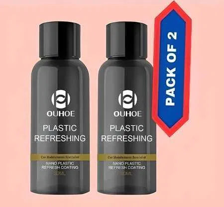 Plastic Revitalizing Coating Agent(Pack Of 2)Revive Dashboard, Trim & Outdoor Plastics.Long-Lasting Protection (Pack of 2)
