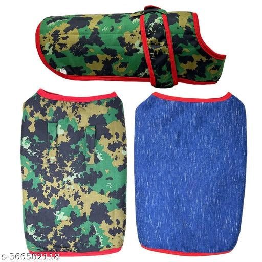 Woolen Coat for Dogs (Muticolor).Woolen Coat for Dogs | Warm & Comfortable Winter Wear for Pets (Multicolor)
