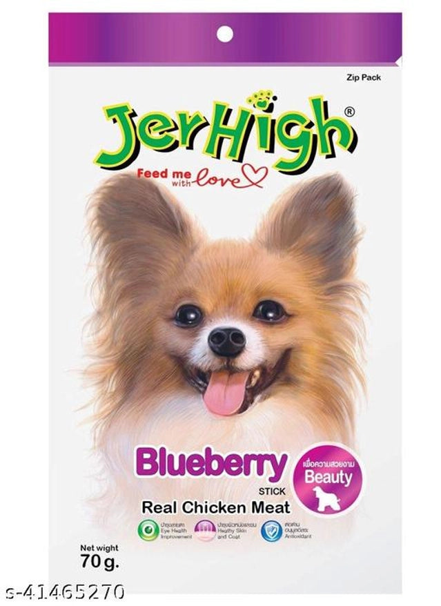 Jer High Blueberry Stick (70 g)Jer High Blueberry Flavour Soft Chew Dog Treat Stick for Training & Rewards (70 g)