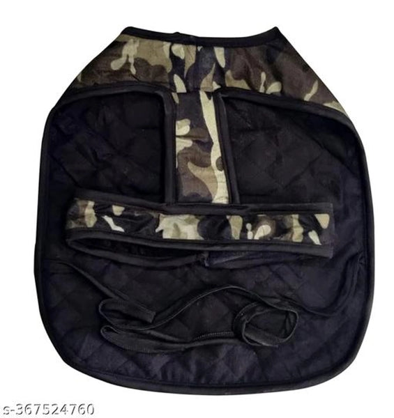 Fabric Winter Army Print Coat for Dog (Multicolor, 22 inches)