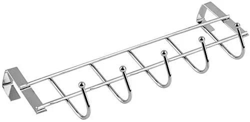 Stainless Steel Over the Door Hook Hanger-Heavy Duty Storage Organizer.Space Saving Hanging Solution.