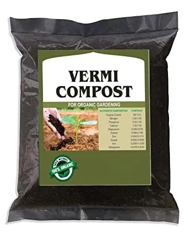 Vermicompost Fertilizer for Plants (Pack of 2)Vermicompost Organic Fertilizer for Plants (Pack of 2) | Natural Plant Manure for Garden, Pots & Indoor Plants