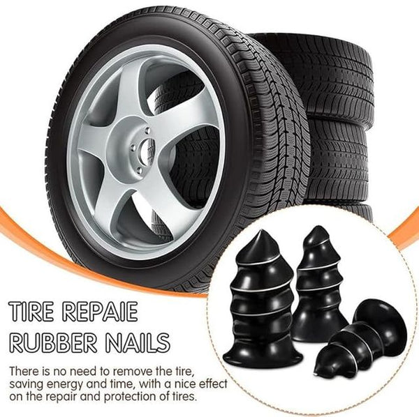 Tire Repair Rubber Nails  Pack of 10.Tire Repair Rubber Nails (Pack of 10) – Quick Fix Tubeless Tyre Puncture Repair Plugs for Cars & Bikes