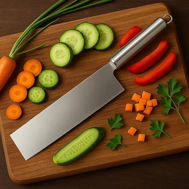 Knife for Kitchen Use 1 Pc – Stainless Steel Vegetable Cleaver Knife.Stainless Steel Vegetable Cleaver Knife for Kitchen Use (1 Pc) | Multipurpose Meat & Vegetable Cutting Knife