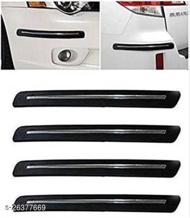Car Bumper Protector (Black, Pack of 4)