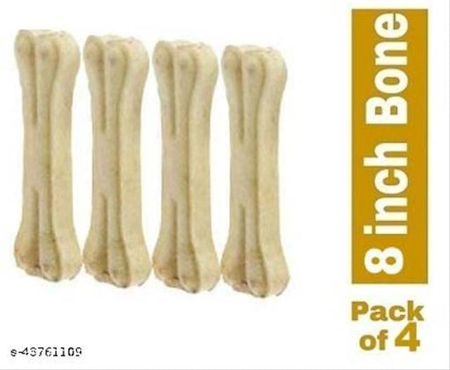 Rawhide Bone Treat (Pack of 4)Rawhide Bone Treat for Dogs (Pack of 4) – Durable Dental Chew for Healthy Teeth