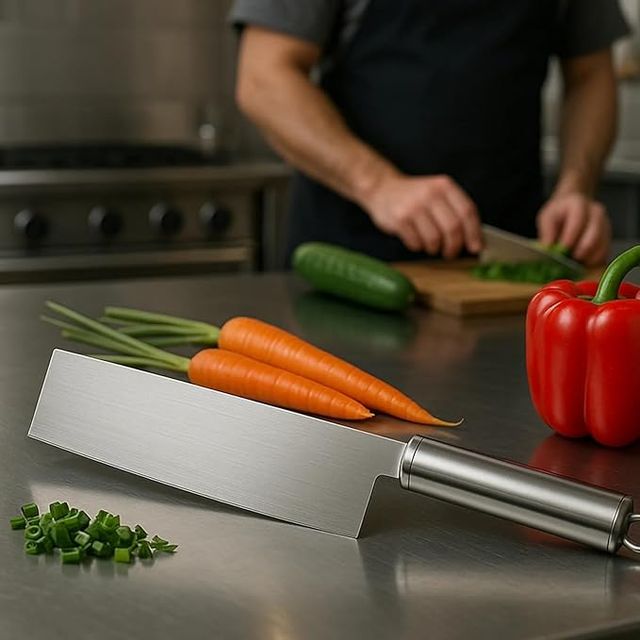 Knife for Kitchen Use 1 Pc – Stainless Steel Vegetable Cleaver Knife.Stainless Steel Vegetable Cleaver Knife for Kitchen Use (1 Pc) | Multipurpose Meat & Vegetable Cutting Knife