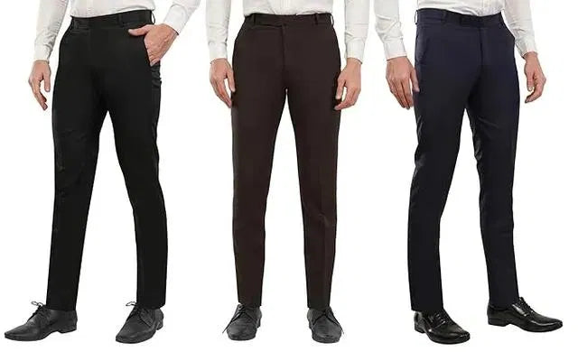 Cotton Trouser for Men (Pack of -3)Upgrade your wardrobe with this pack of 3 cotton trousers for men. Soft, breathable fabric with regular fit – perfect for office, casual and daily wear.