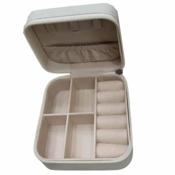 Rectangle Peach Leather Jewellery Box, For Gifting.Compact Rectangle Gift Box for Rings & Accessories