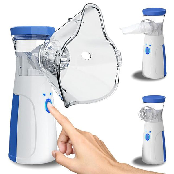 Accutrust Portable Ultrasonic Mesh Nebulizer Machine – Silent Handheld Inhaler for Kids & Adults Respiratory Care