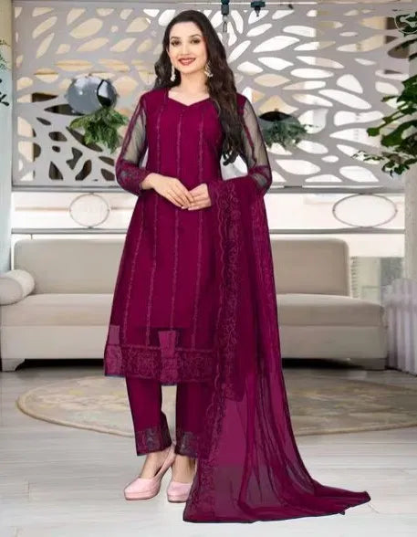 Kurta With Dupatta And Bottomwear