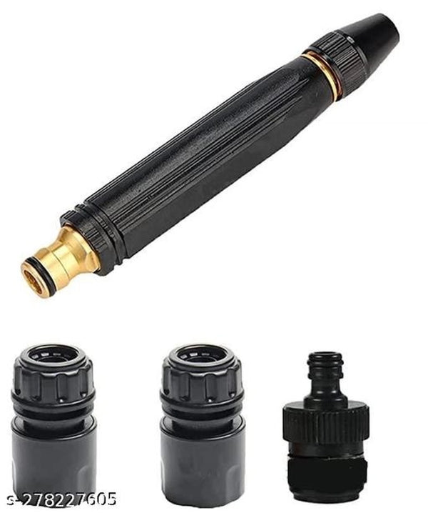 Metal Nozzle Spray Gun (Black)Metal Spray Nozzle Gun – Heavy Duty Adjustable Water Spray for Garden, Car Wash & Cleaning