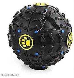 Chew Playing Rubber Ball for Pet (Black)Chew Playing Rubber Ball for Pets | Durable Interactive Chew Toy for Dogs & Puppies (Black)