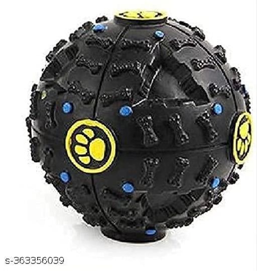 Chew Playing Rubber Ball for Pet (Black)Chew Playing Rubber Ball for Pets | Durable Interactive Chew Toy for Dogs & Puppies (Black)