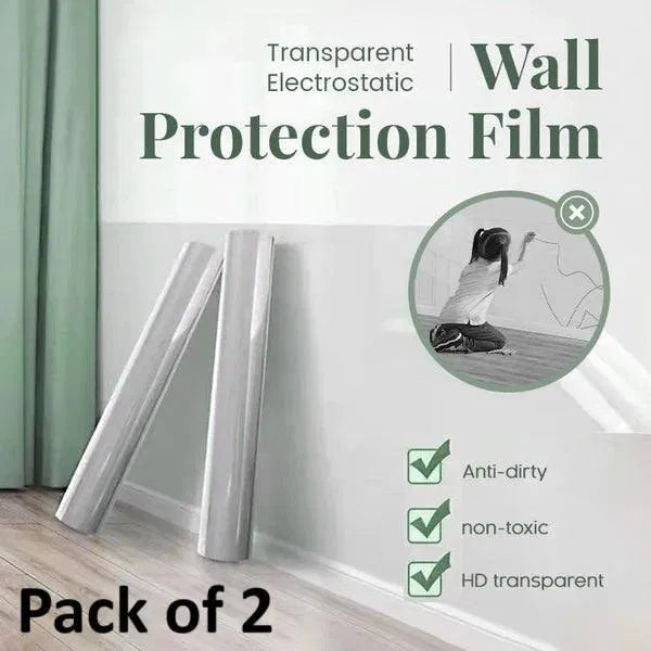 Self- Adhesive Transparent Electrostatic Wall Protection Film Buy 1 Get 1 Free.Clear Wall Protector Film – Waterproof & Removable Surface Guard