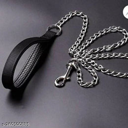 Metal Coller 5 Feet Leash for Dog (Multicolor, S)
