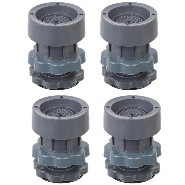 Washing Machine Vibration Pads, Floor Trays, Refrigerator Stand (4 Pcs Set)Anti-Vibration Pads & Floor Stand Set (4 pcs) – Washing Machine & Refrigerator Support