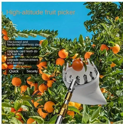 1 Set Fruit Picker Fruit Picking Tool.Fruit Picker Tool with Basket – Extendable Fruit Harvesting Tool for Safe & Easy Picking