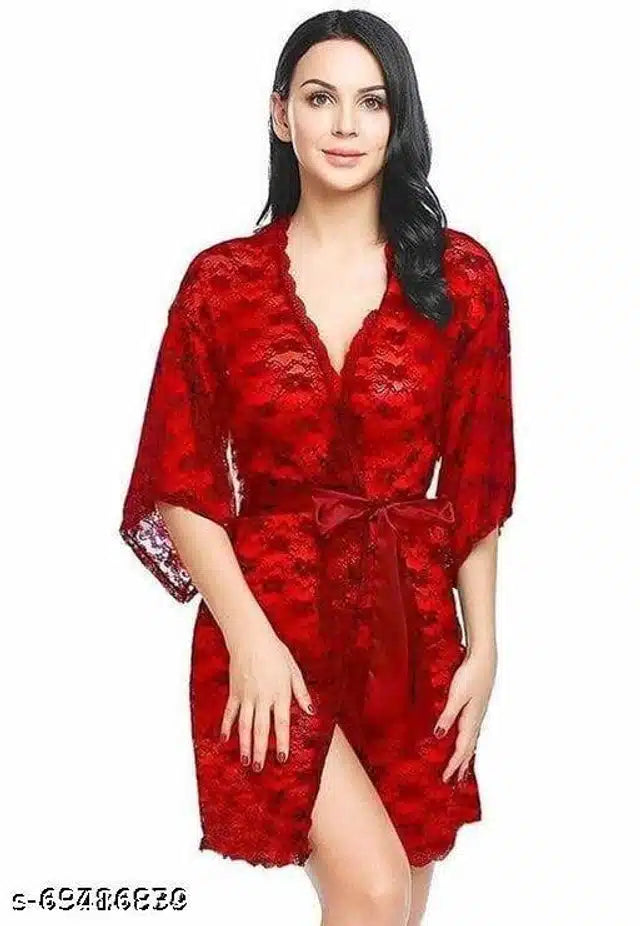 Babydolls for Women (Red, XS) (Set of 1)Babydoll Nightwear for Women (Red, XS) – Romantic Lace Lingerie Sleepwear for Special Nights