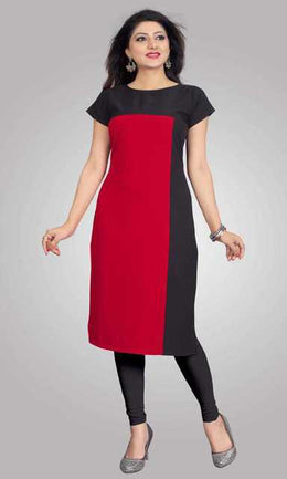 AK Fashion Mall Women Crepe Kurti (Multicolor, XL) (Pack of 1)AK Fashion Mall Women Crepe Kurti Multicolor (Size XL) – Stylish Casual, Office & Daily Wear Ethnic Kurta