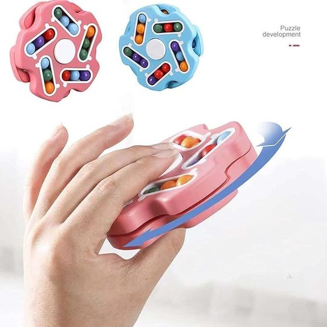 Fidget Toy Rotating Magic Bean Cube Spinner | Educational Learning & Brain Development Toy | Stress Relief, Focus & Sensory Toy for Kids and Adults