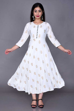 Aman Rayon Kurtis For Women (White, S)Aman Rayon Kurti for Women (White, S) – Elegant Casual, Office & Daily Wear Ethnic Kurta