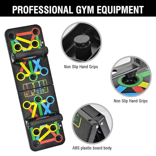 Foldable Push Up Board For Exercise.Foldable Push Up Board for Chest, Shoulder & Core Workout  Portable Push Up Board with Multi-Position Training System