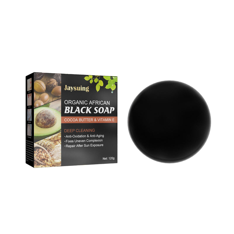 Deep Cleansing Shea Butter Vitamin E Handmade Organic African Black Soap 120g (Pack of 2)