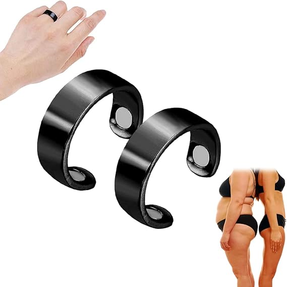 Drainage Therapeutic Magnetic Ring,Magnetic Therapy Rings ( Pack Of 2 )
