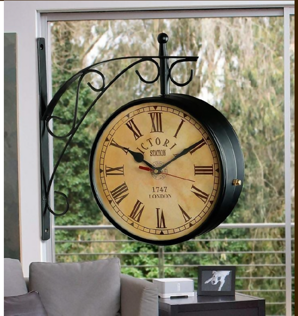 Retro Hanging Wall Clock – Perfect for Home & Café Decor