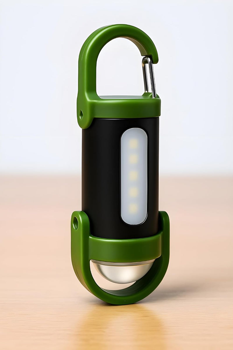 Mini LED Flashlight with Carabiner Clip