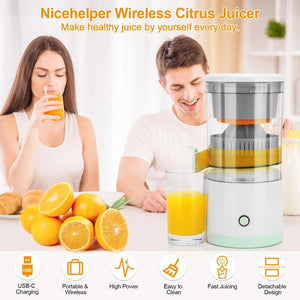 1. Electric Juicer Orange Squeezer Citrus Press Lemons, Portable USB Charging Electric Juicer