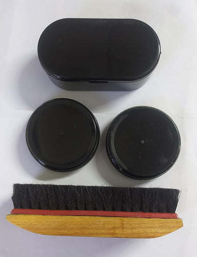 PACK OF  SHOE POLISH WAX - 2PC + SHOE BRUSH - 1 PC + SHOE SHINER SINGLE