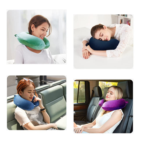 “Neck Support Airplane Pillow – Memory Foam Travel Neck Pillow for Comfortable Sleep, Pain Relief, Head & Neck Support on Plane, Car, Train or Office – Portable Travel Accessory for Men & Women”