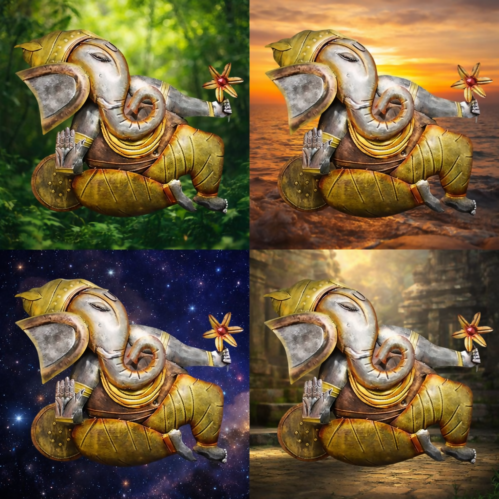 Premium Artistic Ganesha Wall Decor | Modern Metal Lord Ganesha Wall Hanging for Living Room & Home Decoration