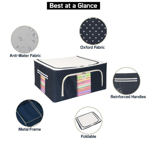 Foldable Clothes Storage Bag with Zipper ( Pack Of 6 )