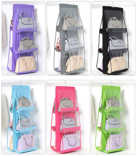 Foldable Handbag Storage 6 Pocket Organizer