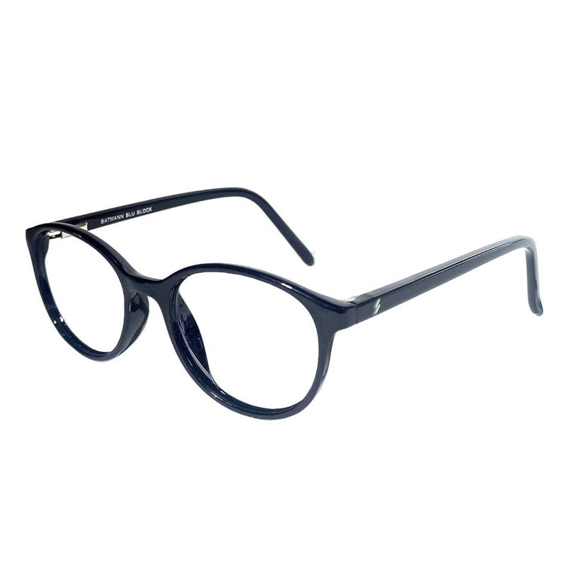 Glossy Black Full Rim Round Eyeglasses
